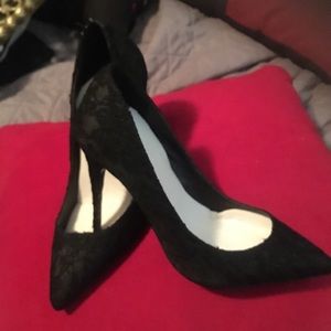 Black Lace Heels